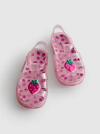 Glitter Caged Jelly Sandals