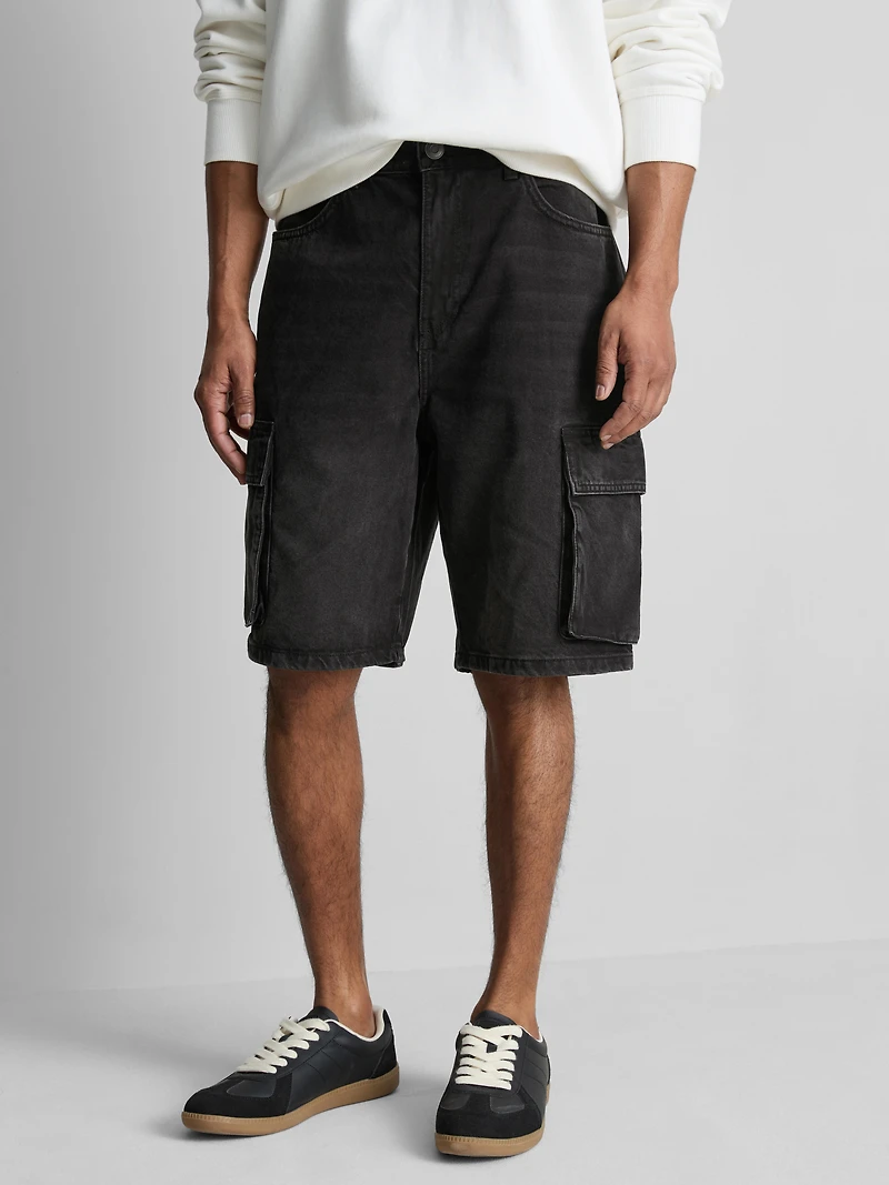Denim Cargo Shorts