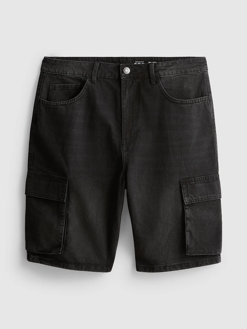 Denim Cargo Shorts