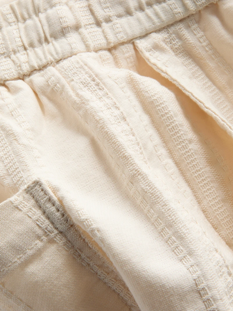 Textured Drawstring Shorts