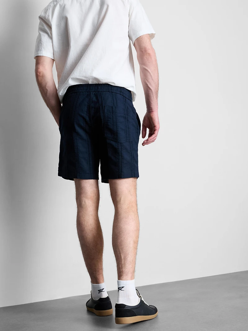 Textured Drawstring Shorts
