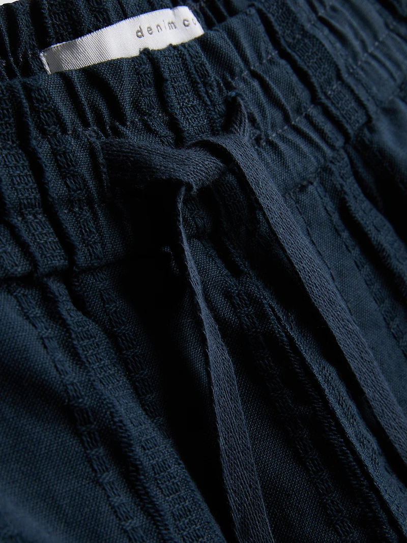 Textured Drawstring Shorts