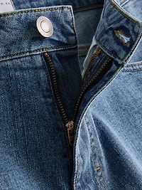 Mid-Rise Skinny Denim Shorts