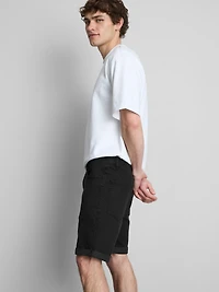 Mid-Rise Skinny Denim Shorts