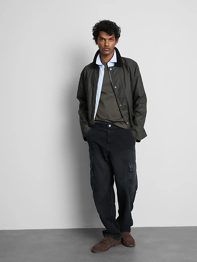 Mid-Rise Loose Cargo Jeans