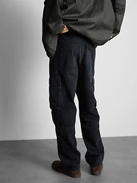 Mid-Rise Loose Cargo Jeans