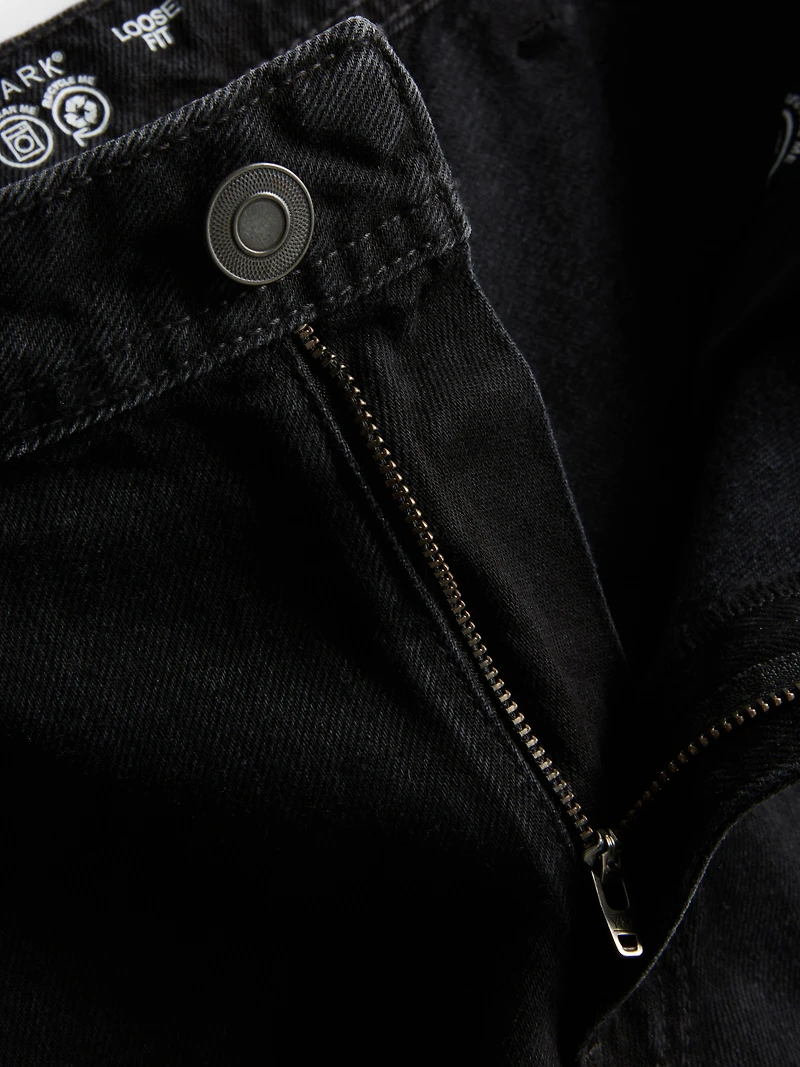 Mid-Rise Loose Cargo Jeans