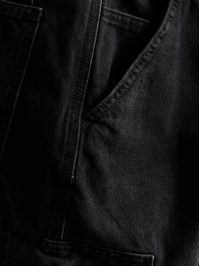 Mid-Rise Loose Cargo Jeans