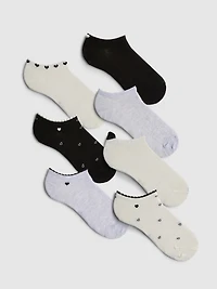 7pk Heart Sneaker Socks