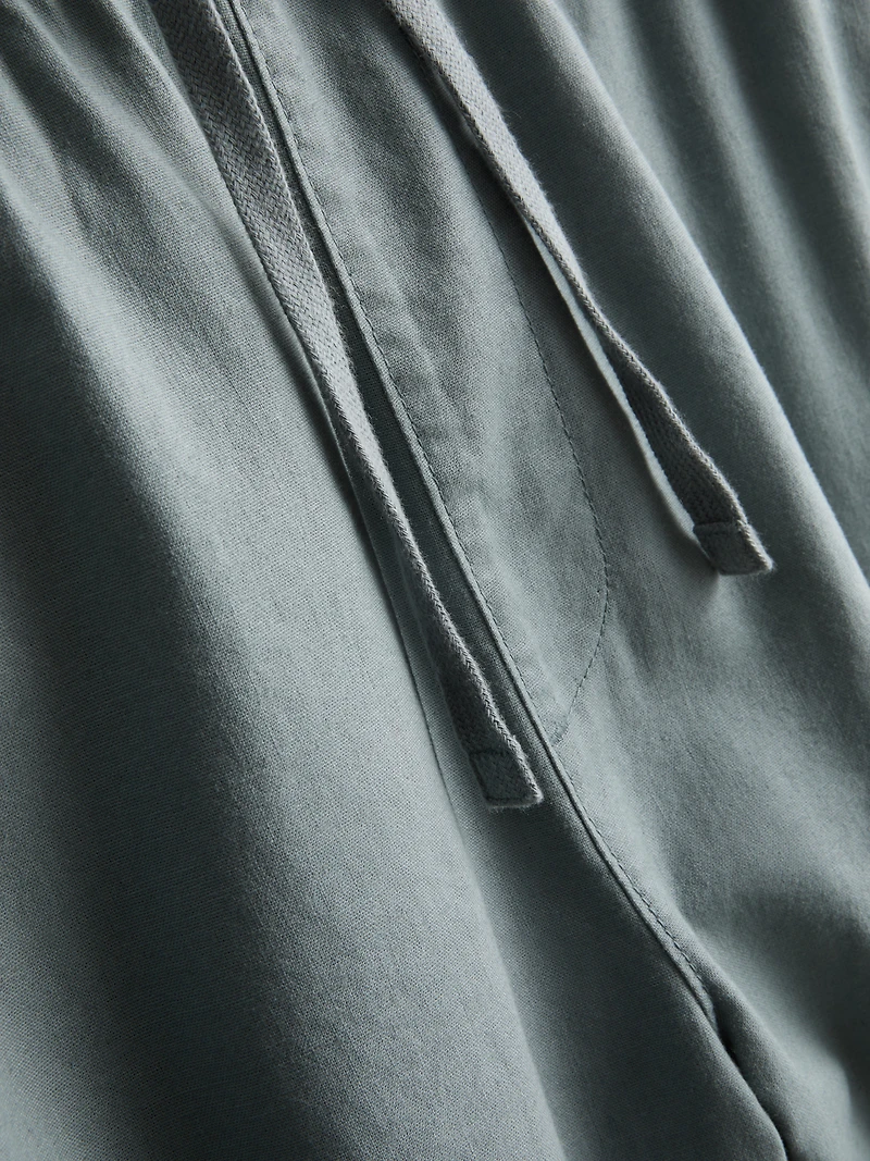 Linen-Blend Cargo Shorts