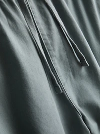 Linen-Blend Cargo Shorts