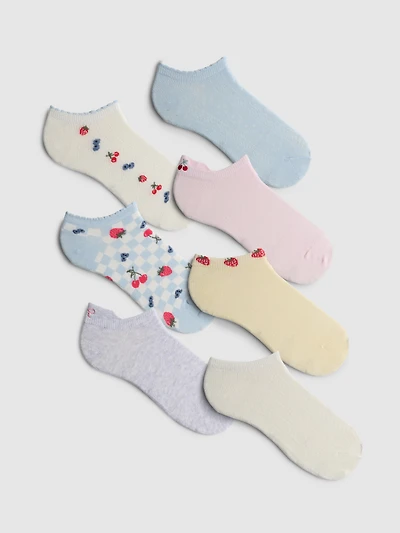 7pk Fruit-Pattern Ankle Socks