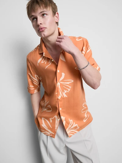 Abstract Floral Resort Shirt