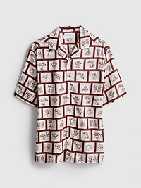 Coastal Tile-Print Shirt