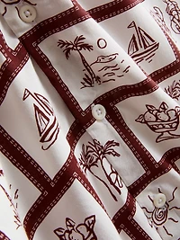 Coastal Tile-Print Shirt