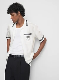 Palm Print Resort Shirt