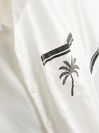 Palm Print Resort Shirt