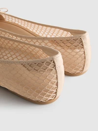 Mesh Square Ballet Pumps