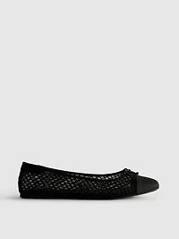 Mesh Square Ballet Pumps
