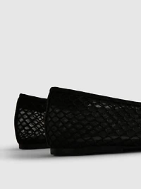 Mesh Square Ballet Pumps