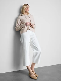 Knitted Drawstring Hoodie