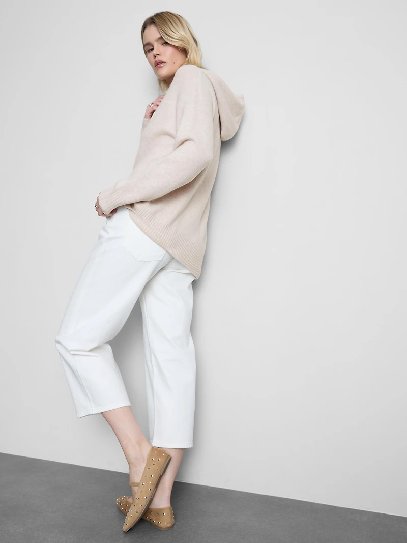 Knitted Drawstring Hoodie