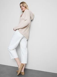 Knitted Drawstring Hoodie