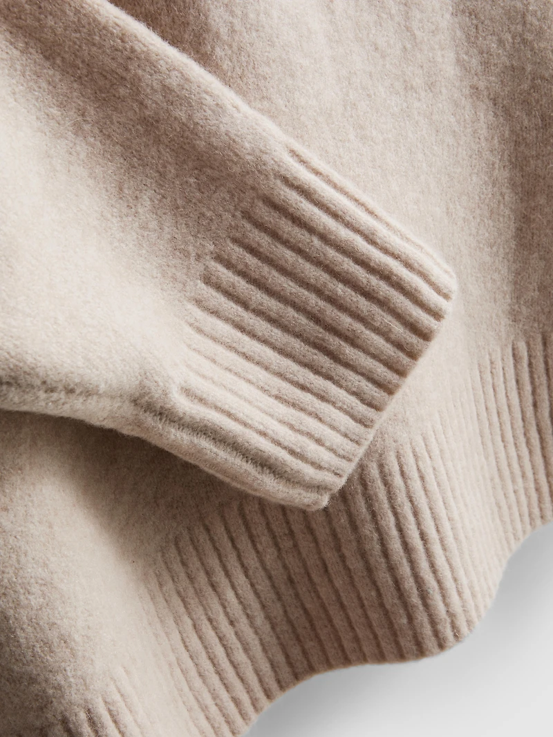 Knitted Drawstring Hoodie