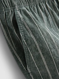 Linen Blend Striped Shorts