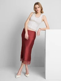 Lace Trim Ribbed Tank Top