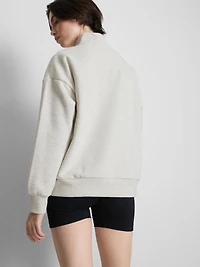 Cotton Blend Half-Zip Sweatshirt
