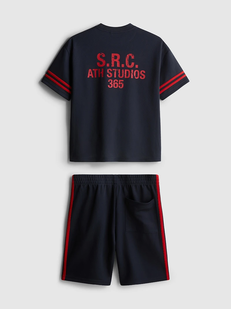 7-15yrs | Active Mesh T-Shirt and Shorts Set