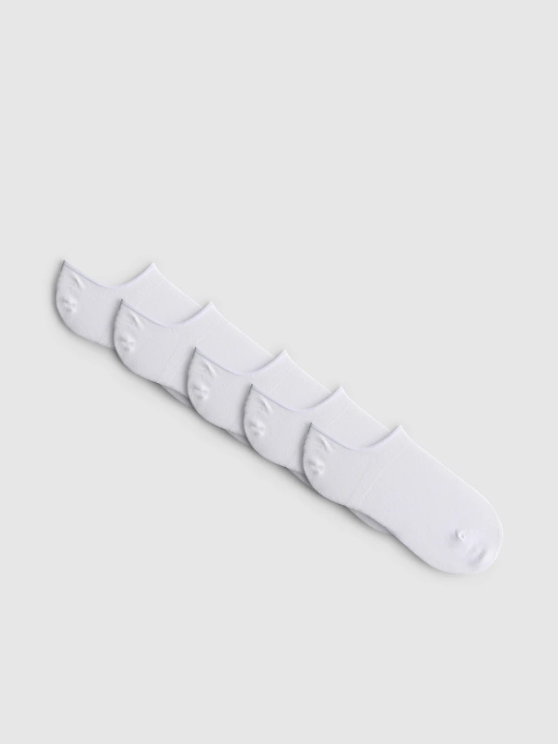 5pk Cotton No-Show Ankle Socks