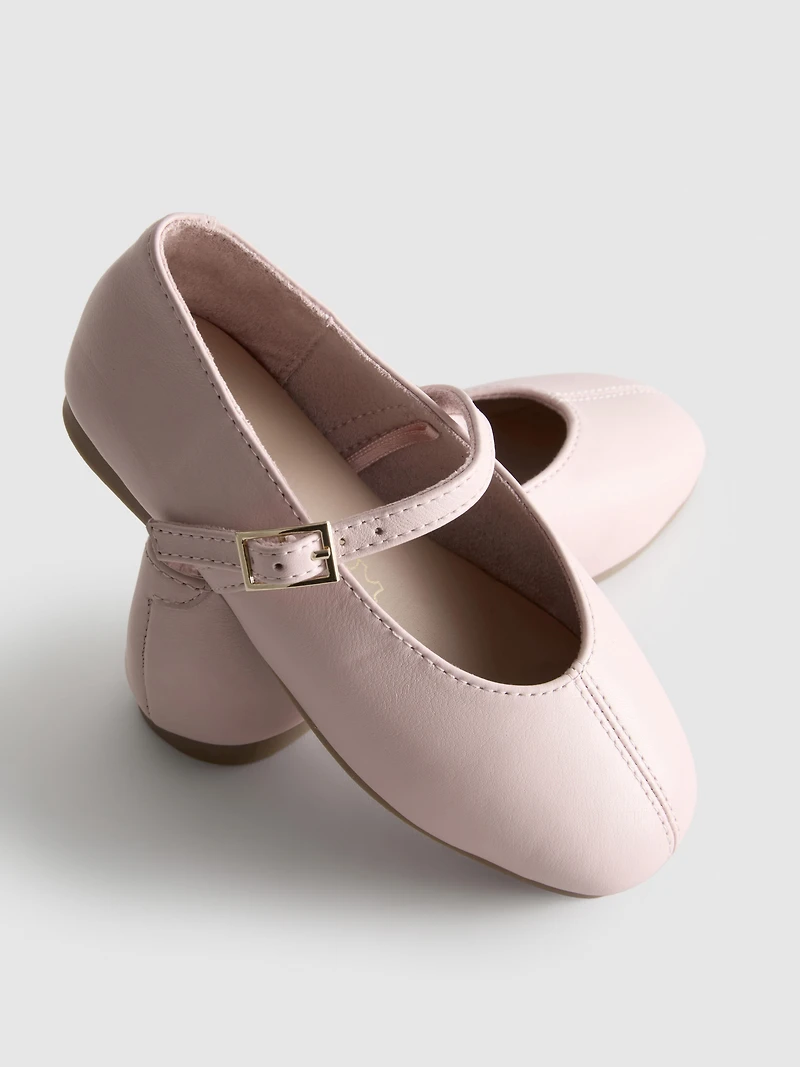 The Edit Leather Ballet Flats