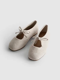 Bow-Detail Ballet Flats