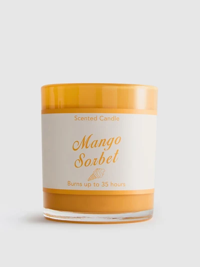 Scented Candle In Frosted Glass Jar