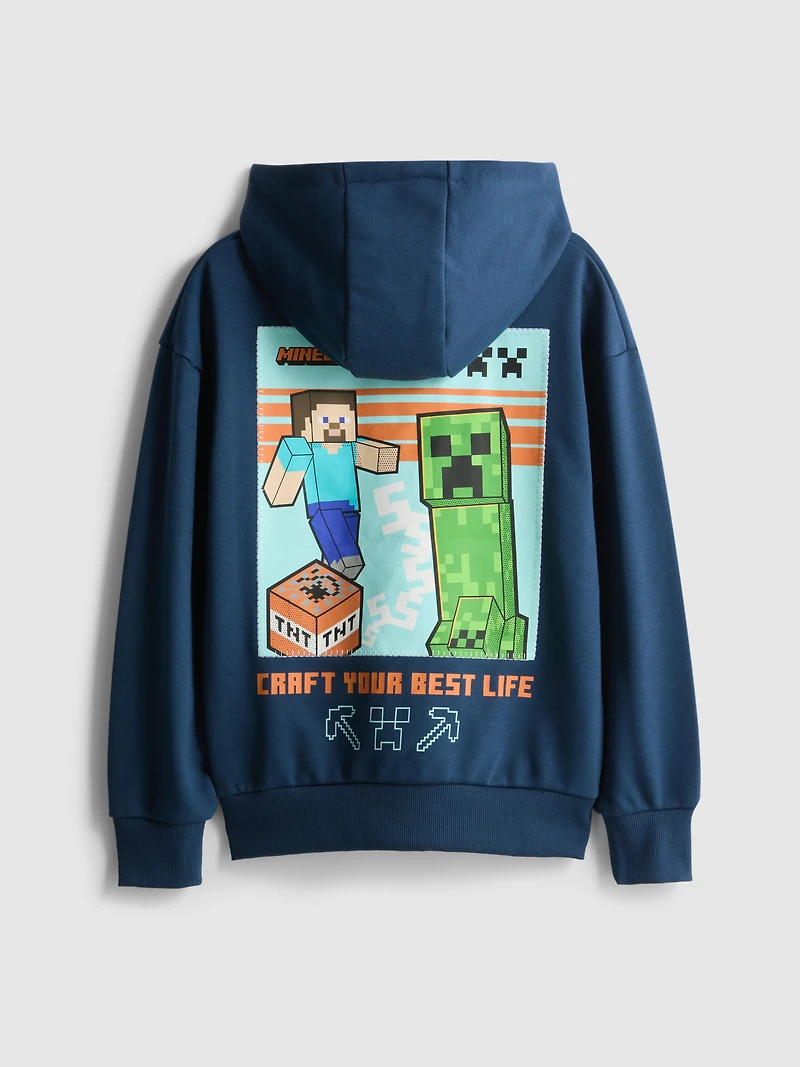 7-15 yrs | Minecraft Graphic Cotton-Rich Hoodie