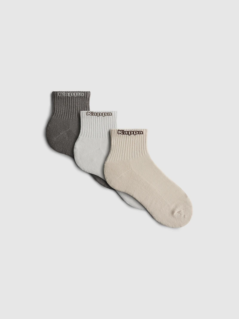 3-Pack Kappa x Primark Quarter Crew Socks