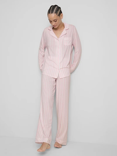 Striped Jersey Boyfriend Pajamas
