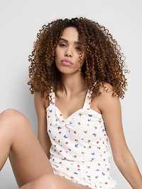 Ribbed Butterfly Pajama Cami