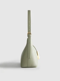 Metal Tab Shoulder Bag