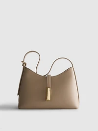 Metal Tab Shoulder Bag