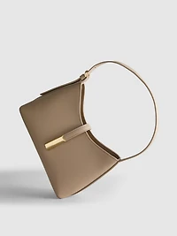 Metal Tab Shoulder Bag