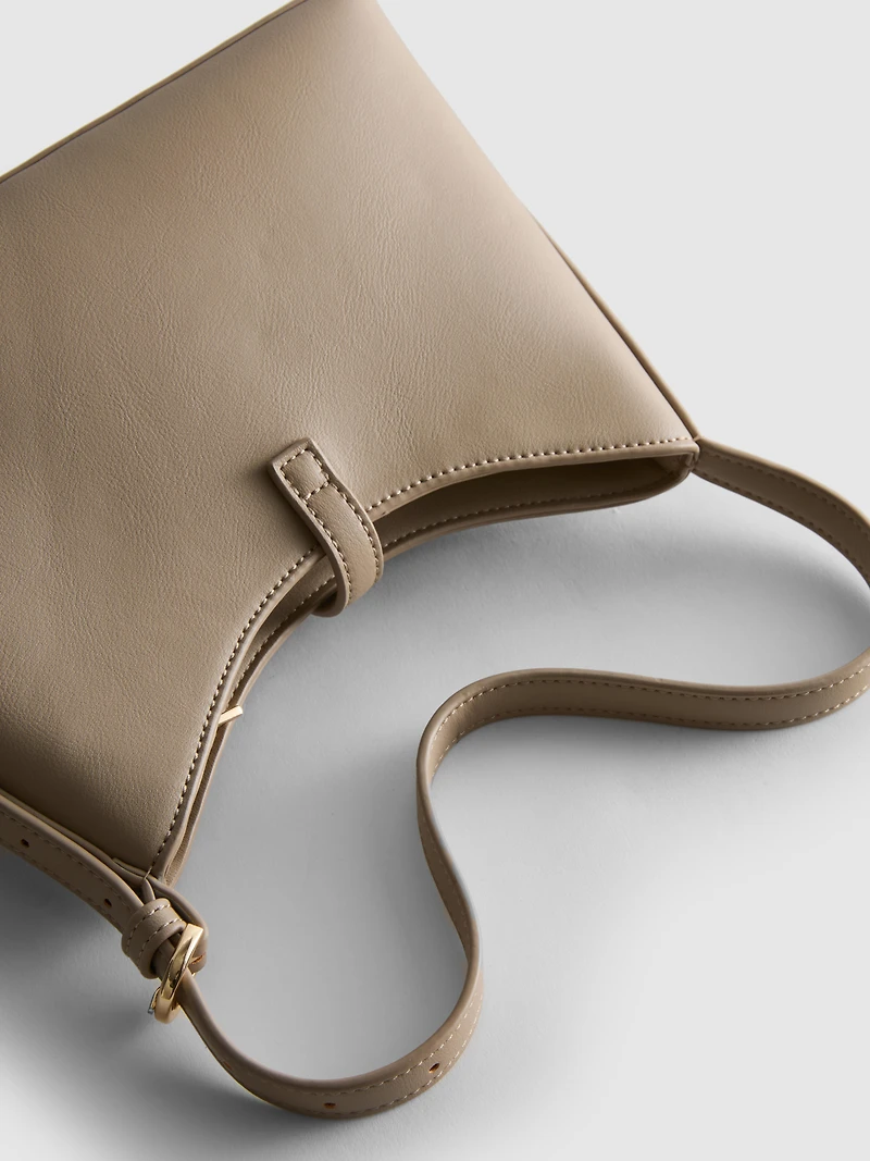 Metal Tab Shoulder Bag