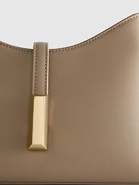 Metal Tab Shoulder Bag