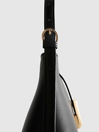 Metal Tab Shoulder Bag