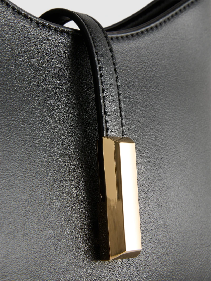 Metal Tab Shoulder Bag