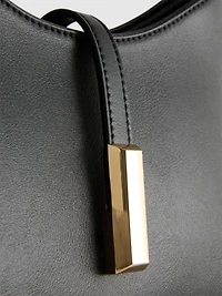 Metal Tab Shoulder Bag