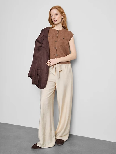 Bow Detail Palazzo Pants