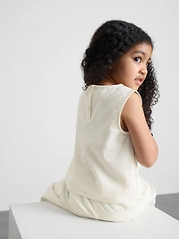 1.5-12yrs | The Edit Linen Mix Embroidered Sleeveless Blouse